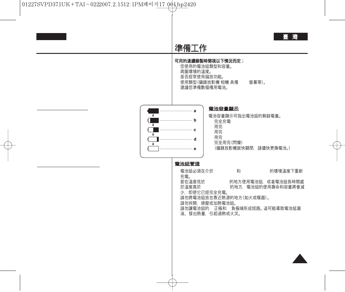 Preparation | Samsung D371W(i) User Manual | Page 17 / 110