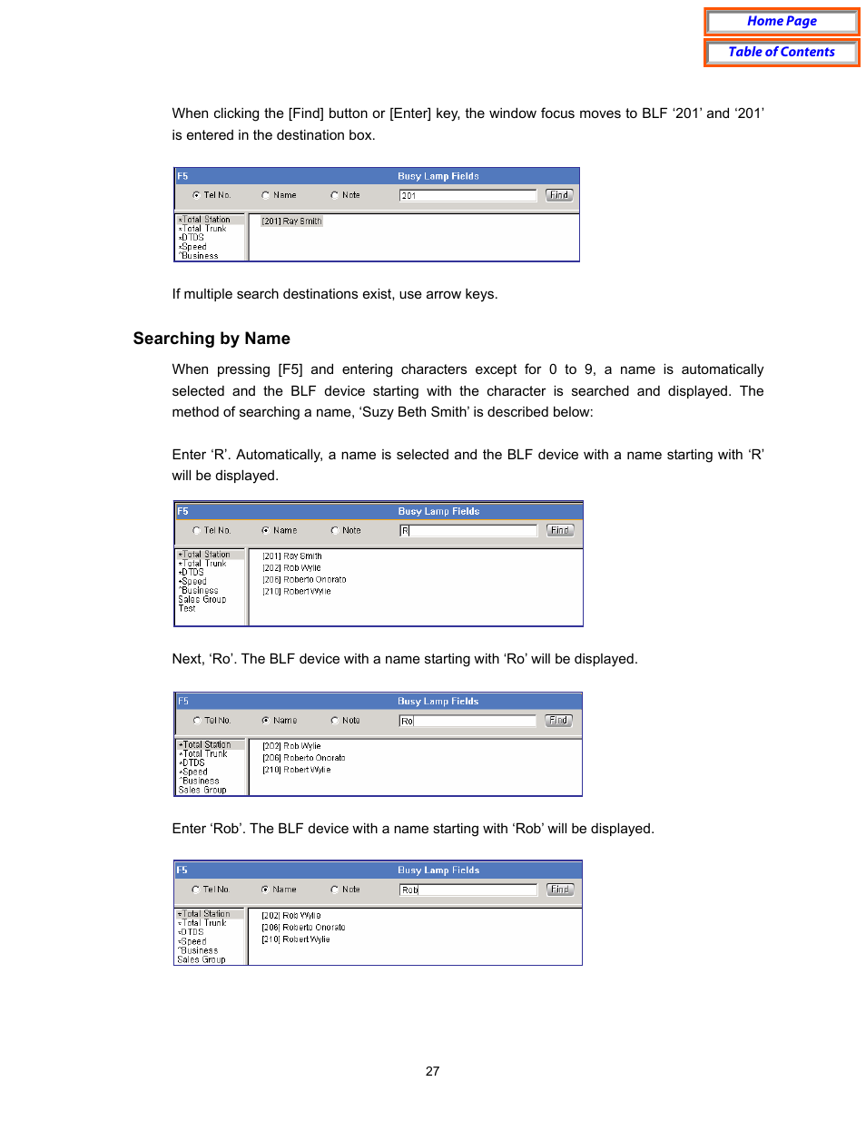 Searching by name | Samsung OfficeServ User Manual | Page 33 / 100