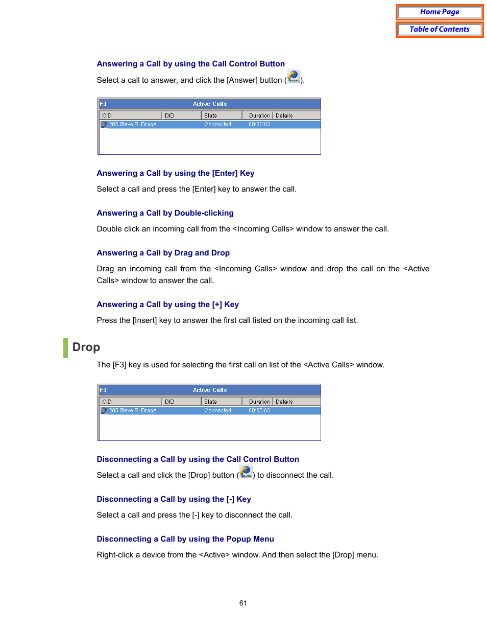 Drop | Samsung OfficeServ User Manual | Page 67 / 100