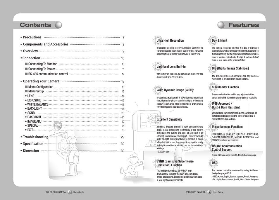 Contents features | Samsung SVD-4600 User Manual | Page 3 / 17