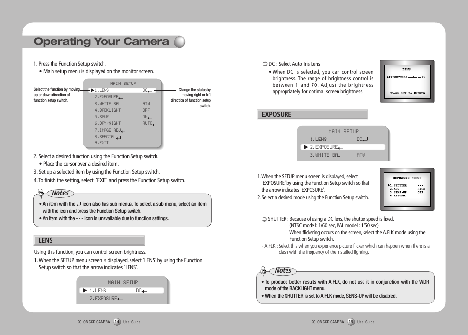 Operating your camera | Samsung SVD-4600 User Manual | Page 8 / 17