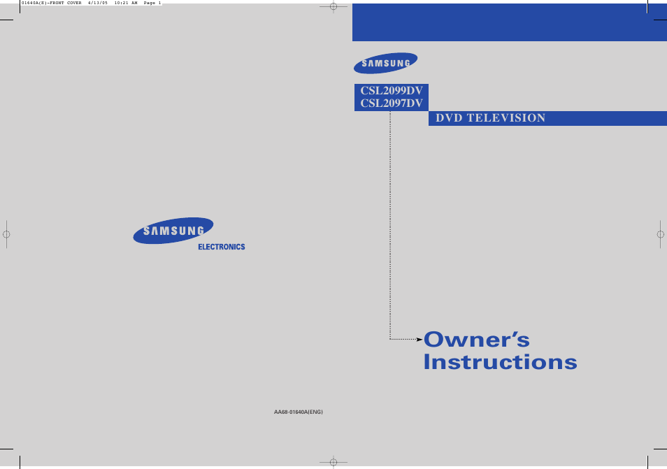 Samsung CSL2099DV User Manual | 71 pages