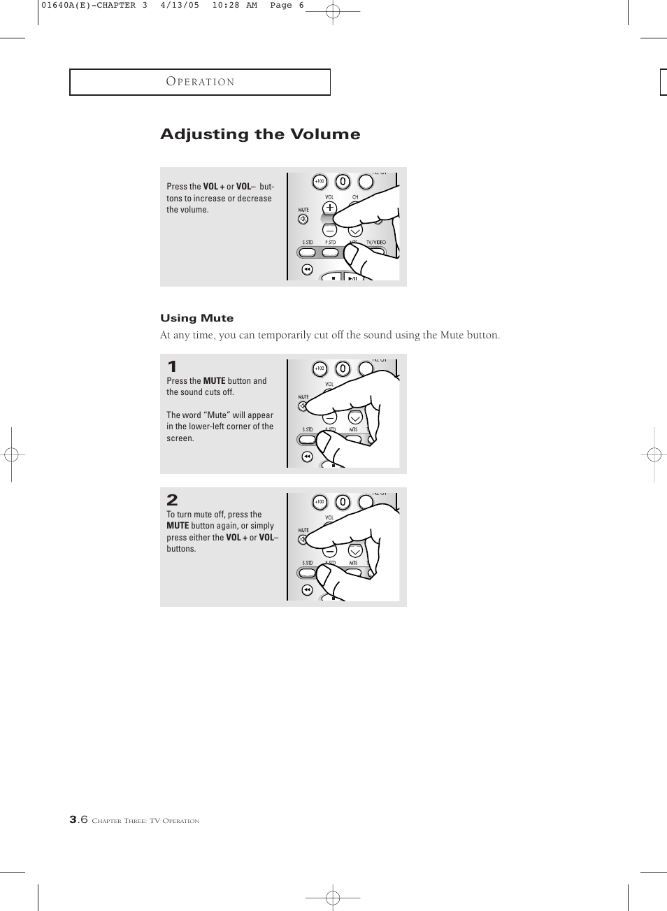 Adjusting the volume | Samsung CSL2099DV User Manual | Page 24 / 71