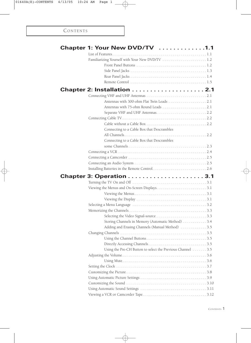 Samsung CSL2099DV User Manual | Page 5 / 71