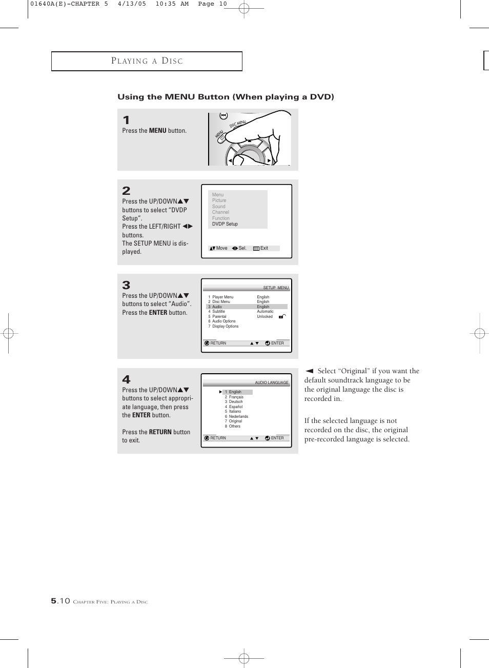 Samsung CSL2099DV User Manual | Page 56 / 71