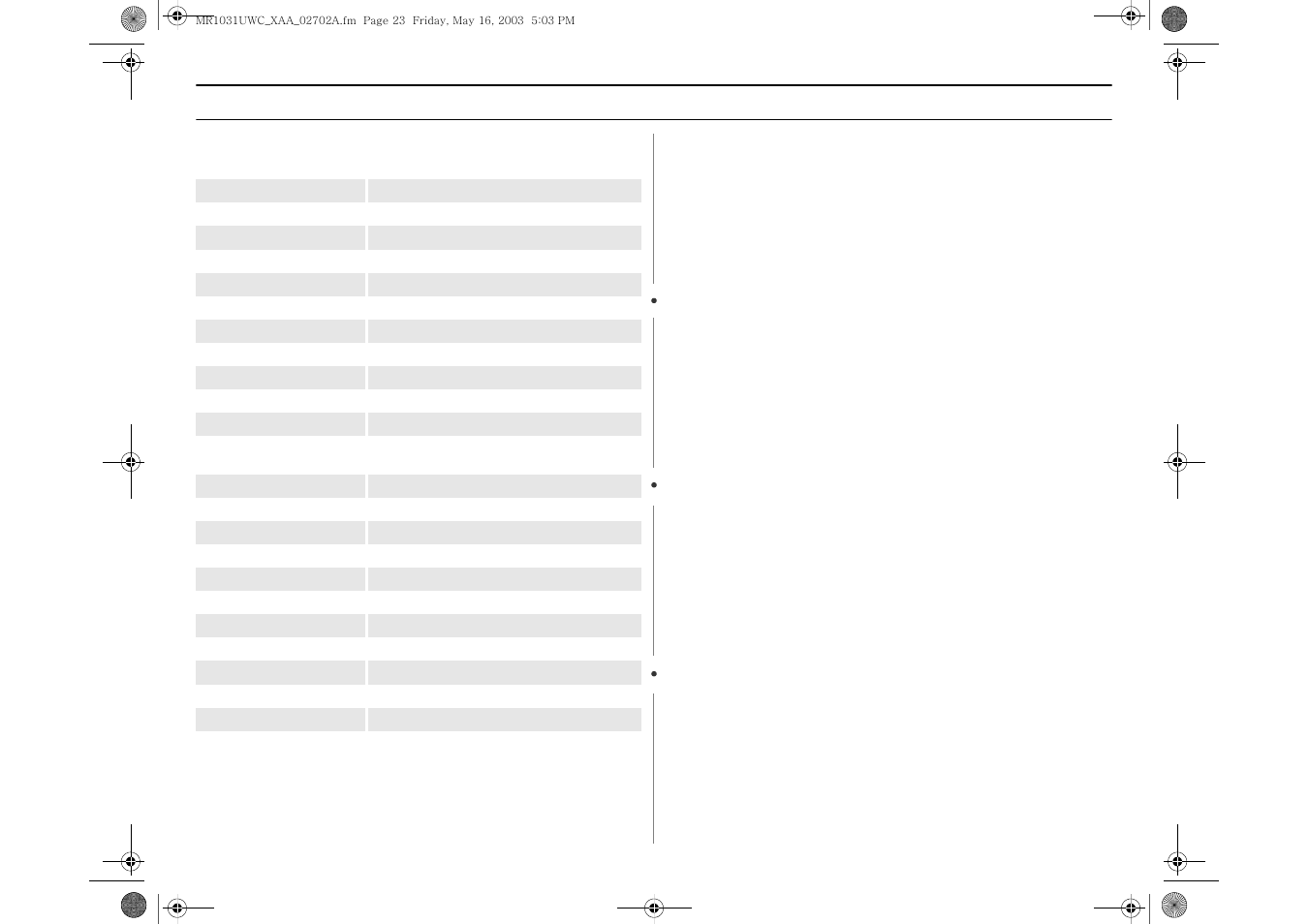 Specifications, Appendix | Samsung MR1031UWC User Manual | Page 23 / 26