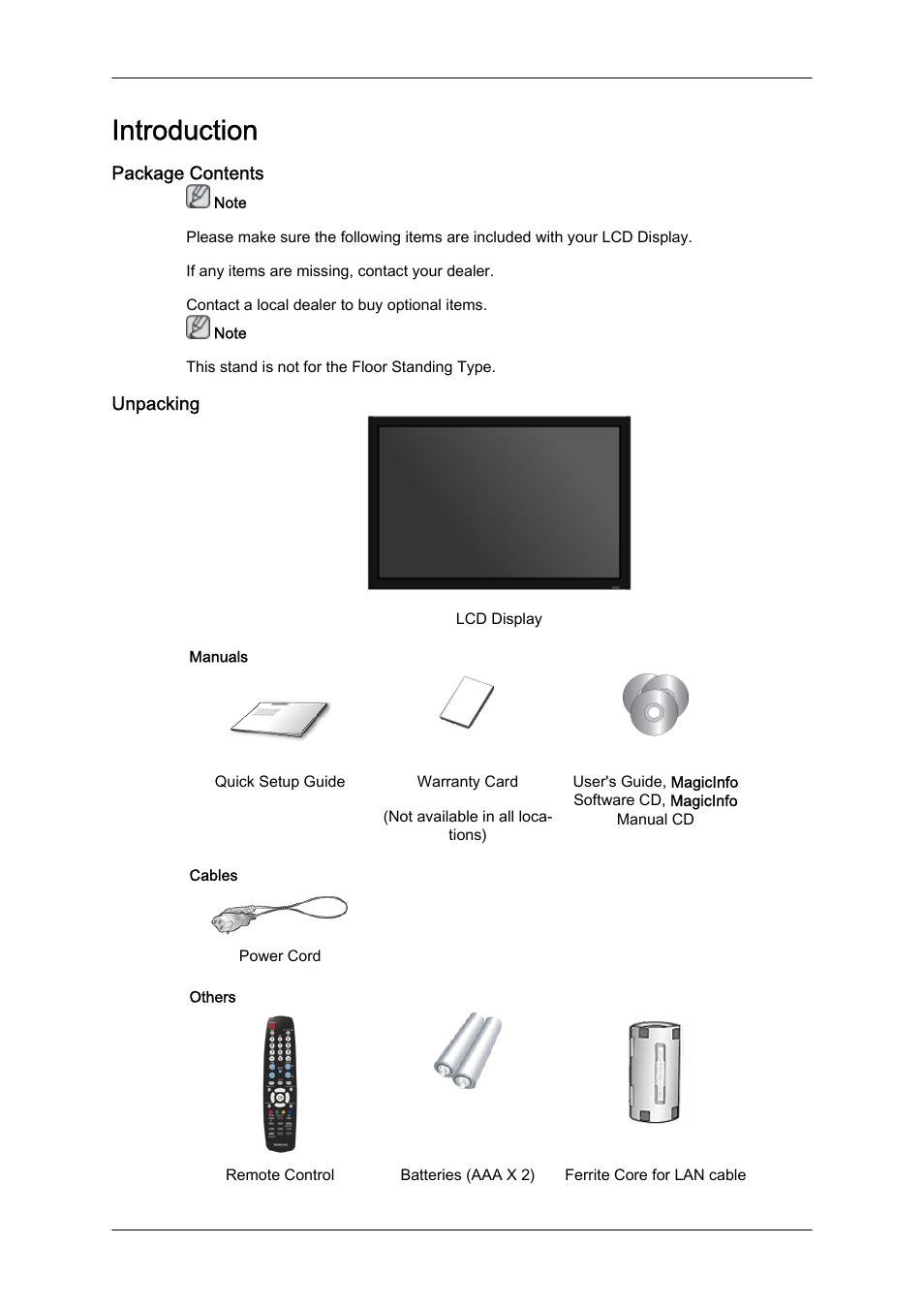 Introduction | Samsung 700TSN-2 User Manual | Page 2 / 35