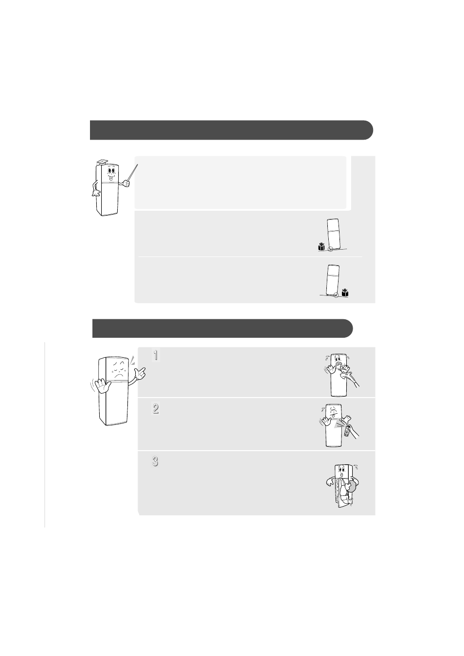 Leveling the appliance, Cautions while using | Samsung SR210NME User Manual | Page 6 / 16