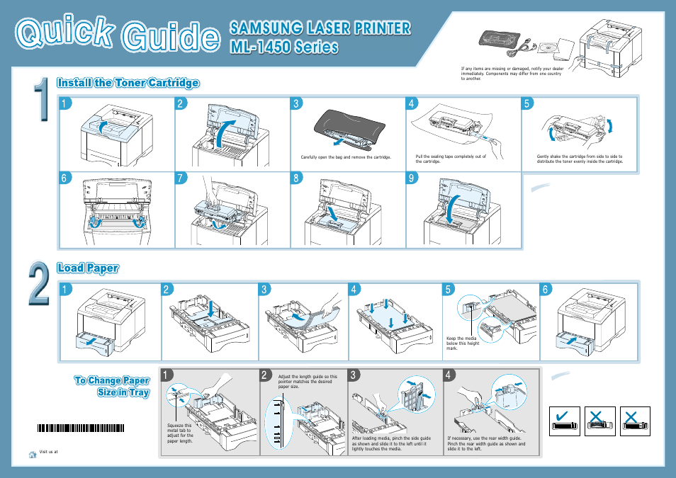 Samsung ML-1450 Series User Manual | 2 pages