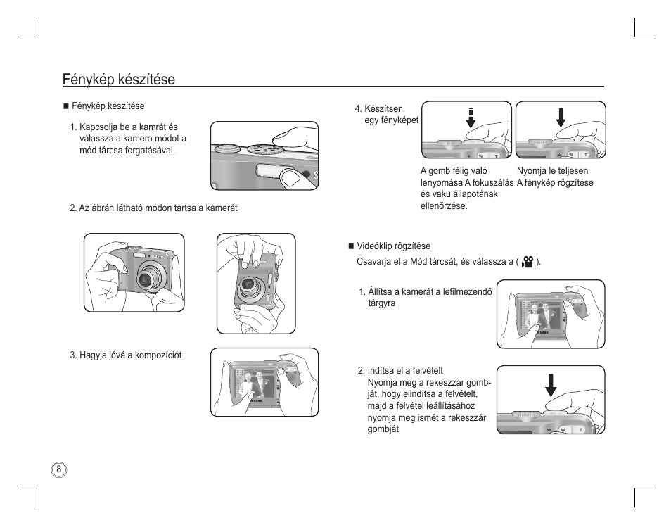 Fénykép készítése | Samsung D760 User Manual | Page 121 / 162