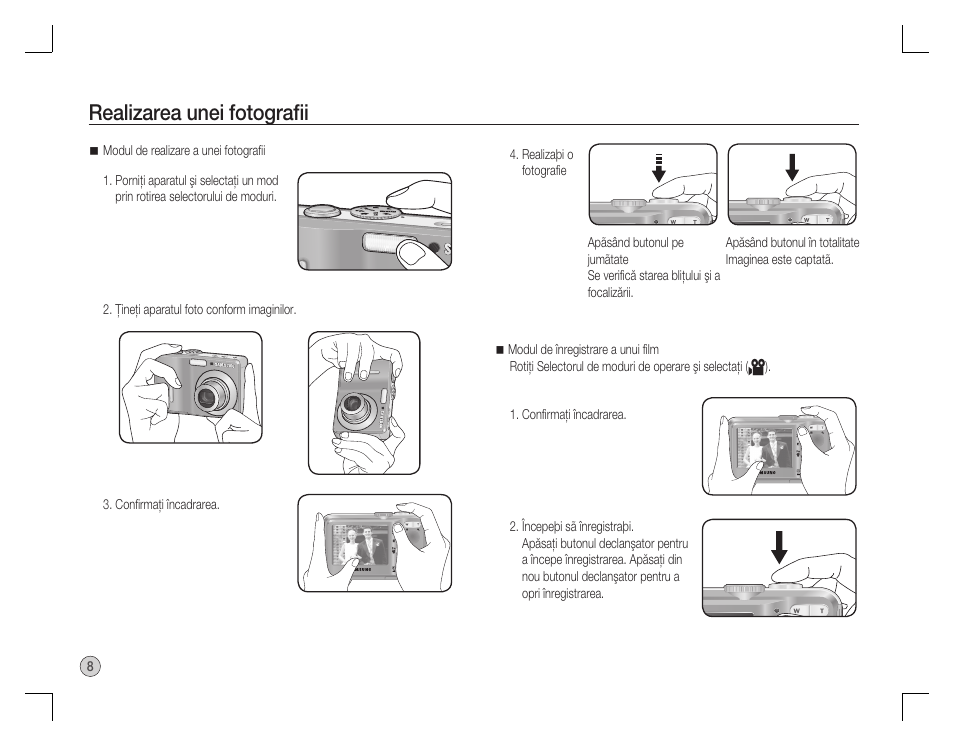 Realizarea unei fotograﬁ i | Samsung D760 User Manual | Page 137 / 162