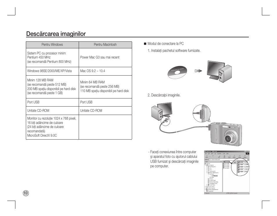 Descărcarea imaginilor | Samsung D760 User Manual | Page 139 / 162