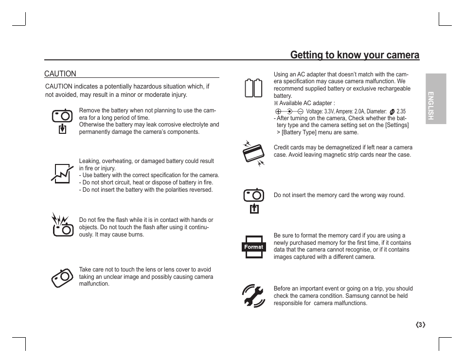 Getting to know your camera | Samsung D760 User Manual | Page 4 / 162