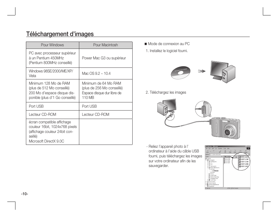 Téléchargement d’images | Samsung D760 User Manual | Page 43 / 162