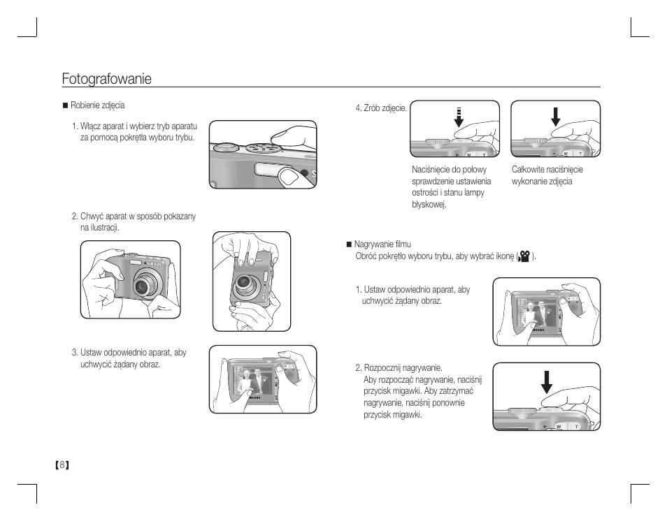 Fotografowanie | Samsung D760 User Manual | Page 73 / 162