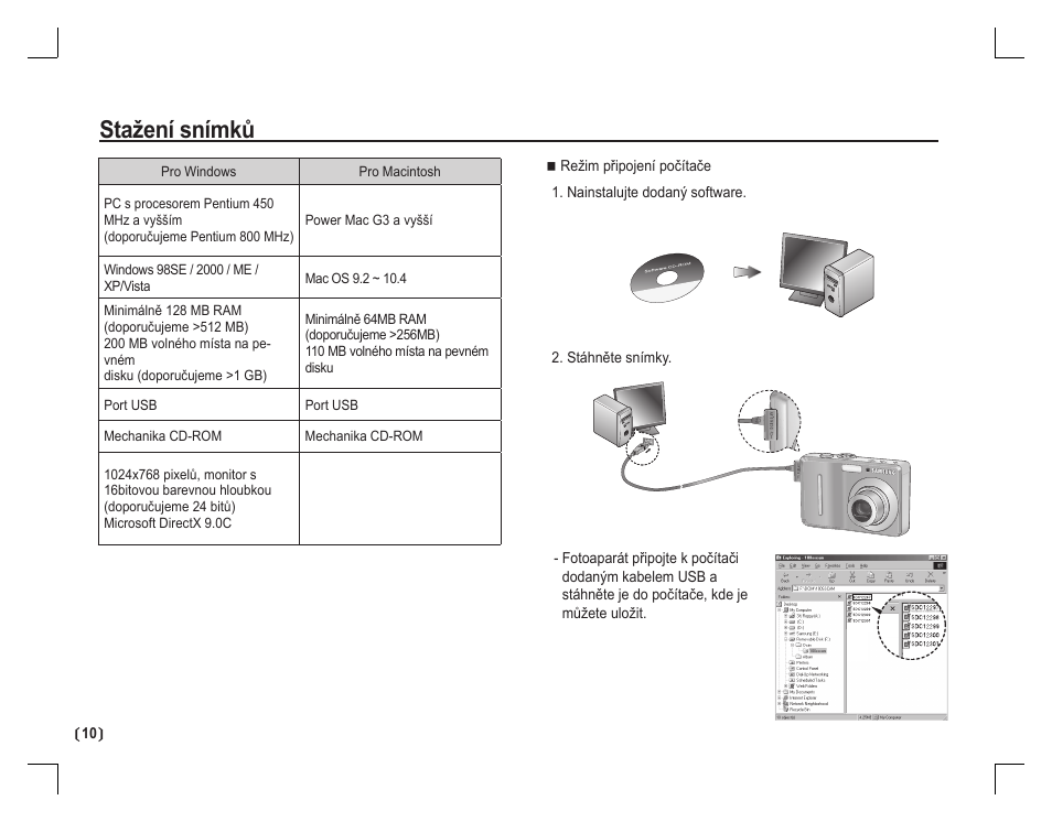 Stažení snímků | Samsung D760 User Manual | Page 91 / 162