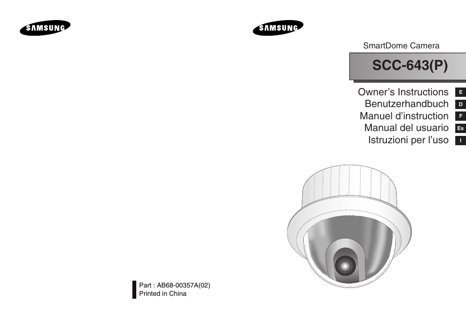 Samsung SCC-643(P) User Manual | 140 pages
