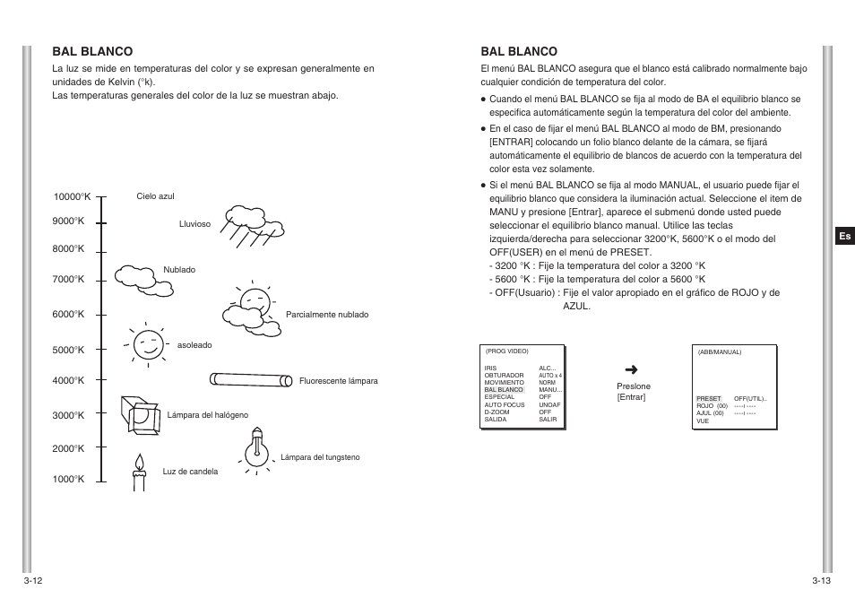 Bal blanco | Samsung SCC-643(P) User Manual | Page 105 / 140