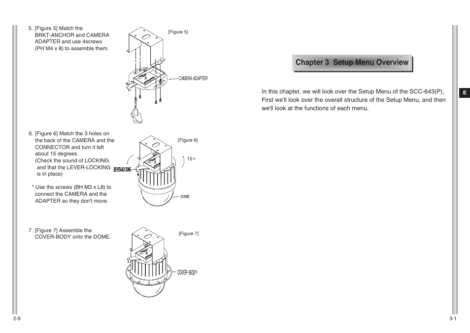 Chapter 3 setup menu overview | Samsung SCC-643(P) User Manual | Page 15 / 140