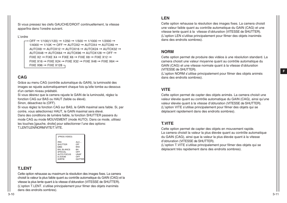Norm, Vite, T.vite | T.lent | Samsung SCC-643(P) User Manual | Page 76 / 140