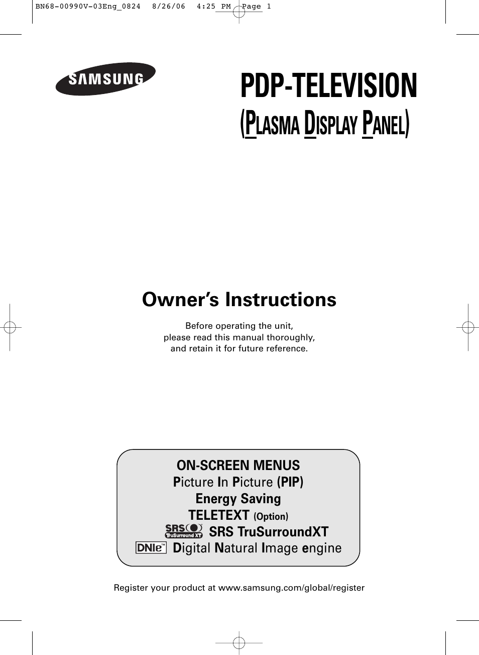 Samsung BN68-00990V-03 User Manual | 56 pages