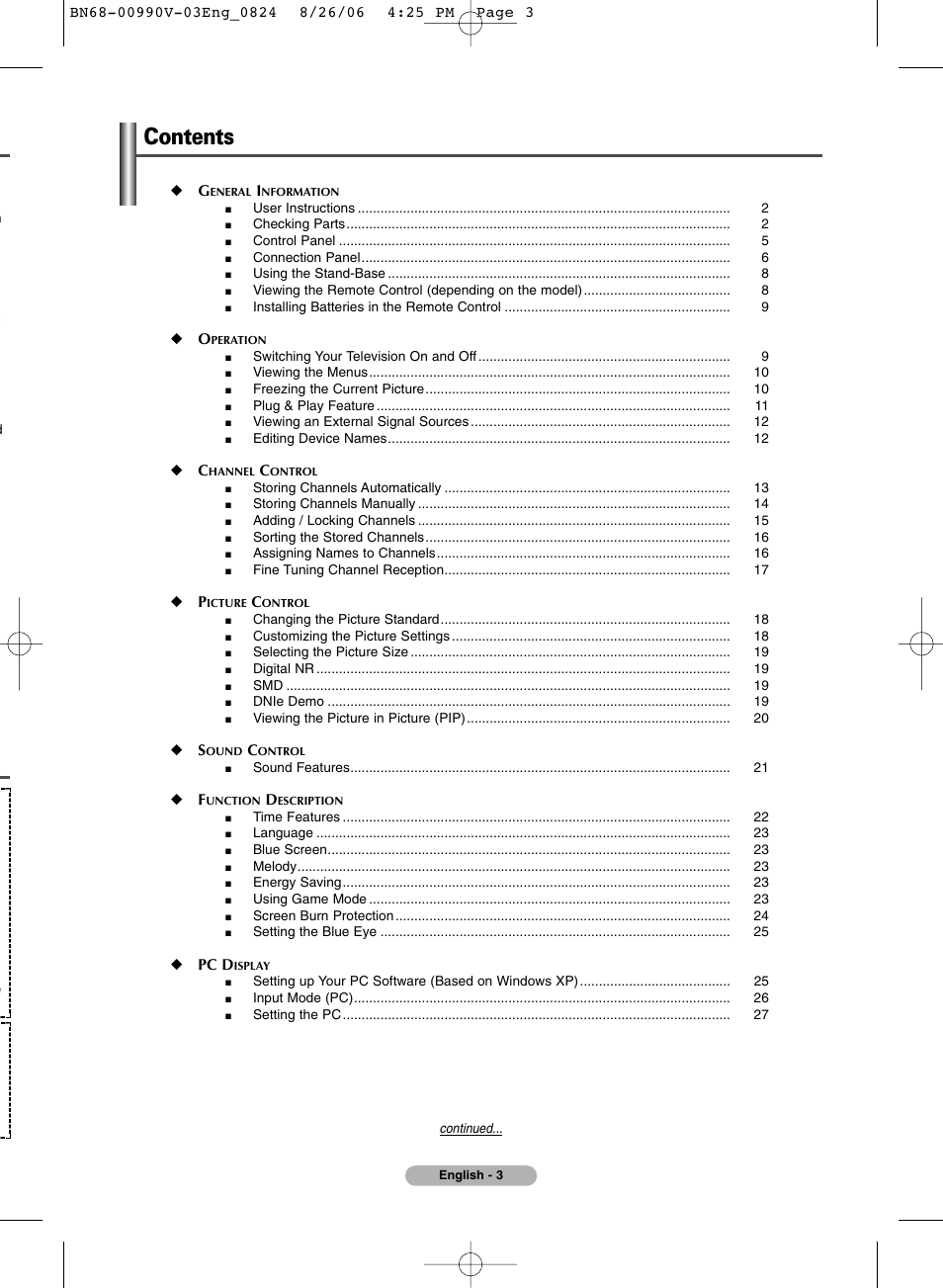 Samsung BN68-00990V-03 User Manual | Page 3 / 56
