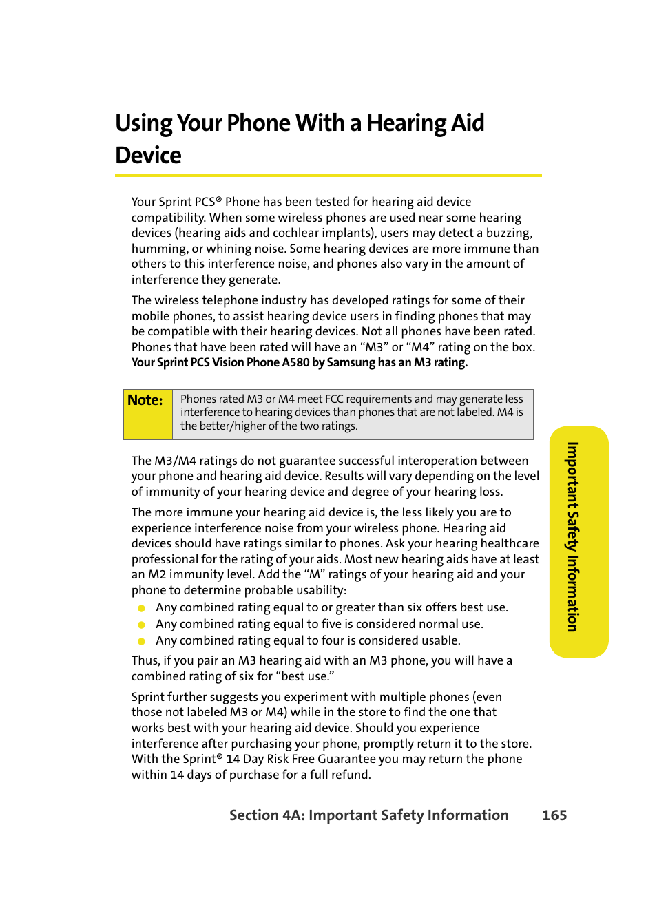 Using your phone with a hearing aid device | Samsung A580 User Manual | Page 183 / 197
