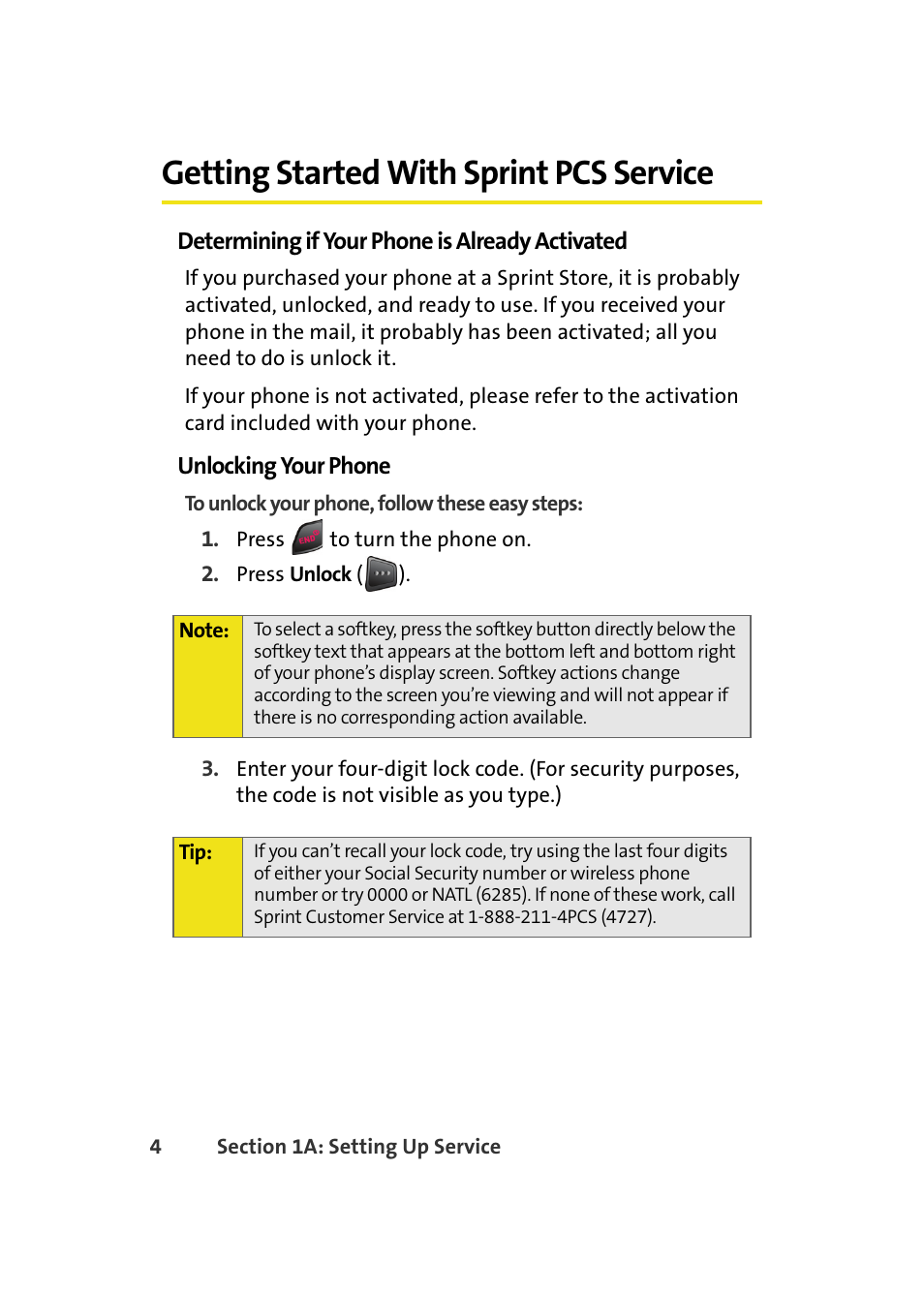 Getting started with sprint pcs service | Samsung A580 User Manual | Page 22 / 197