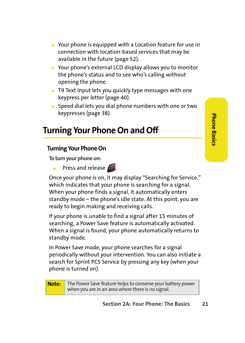 Turning your phone on and off, Turning your phone on | Samsung A580 User Manual | Page 39 / 197