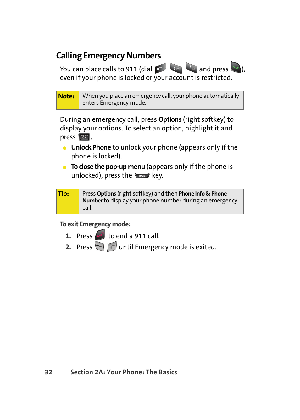 Calling emergency numbers | Samsung A580 User Manual | Page 50 / 197