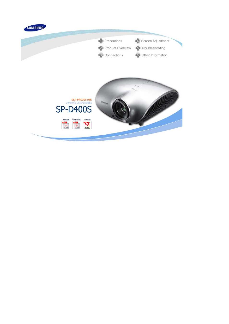 Samsung SP-D400S User Manual | 38 pages