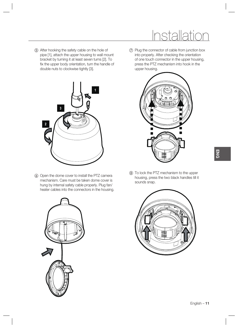 Installation | Samsung SCC-C7478 User Manual | Page 11 / 33