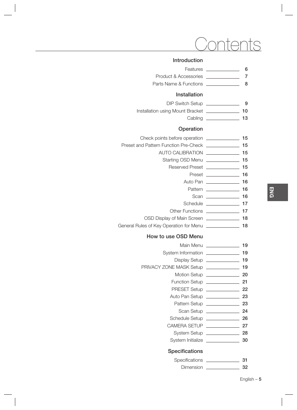 Samsung SCC-C7478 User Manual | Page 5 / 33