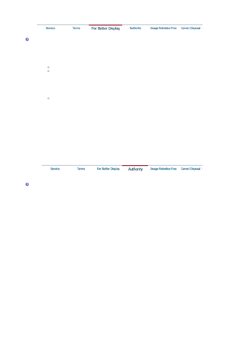 Authority, Image retention free | Samsung SYNCMASTER 901B User Manual | Page 108 / 111