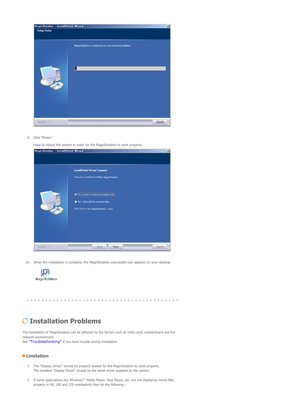 Installation problems | Samsung SYNCMASTER 901B User Manual | Page 70 / 111