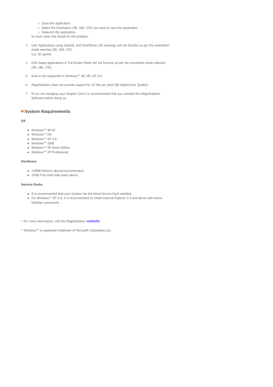 System requirements | Samsung SYNCMASTER 901B User Manual | Page 71 / 111