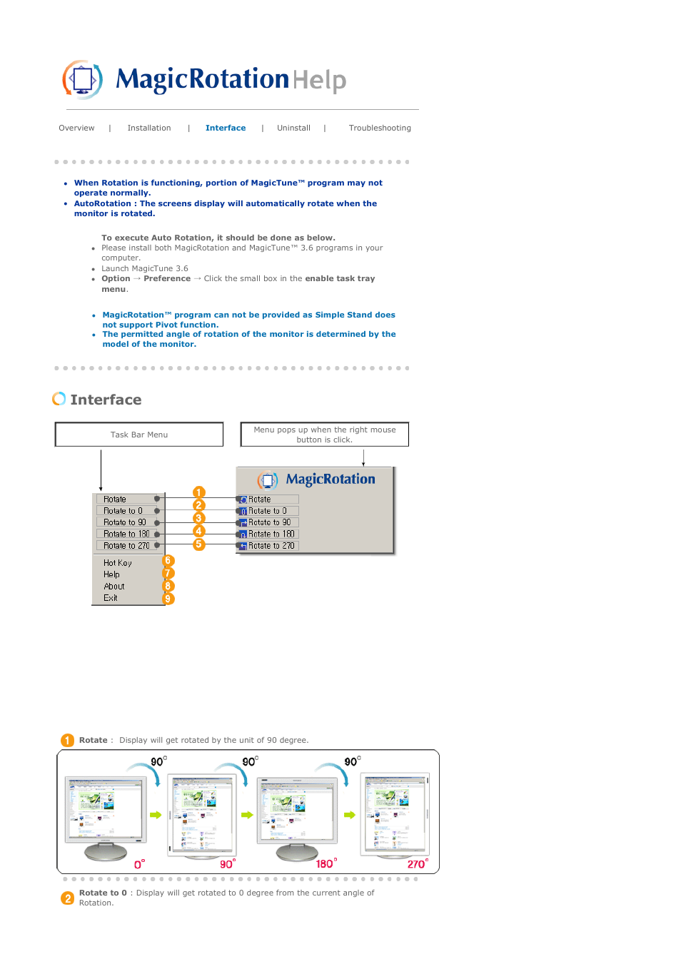 Interface | Samsung SYNCMASTER 901B User Manual | Page 72 / 111