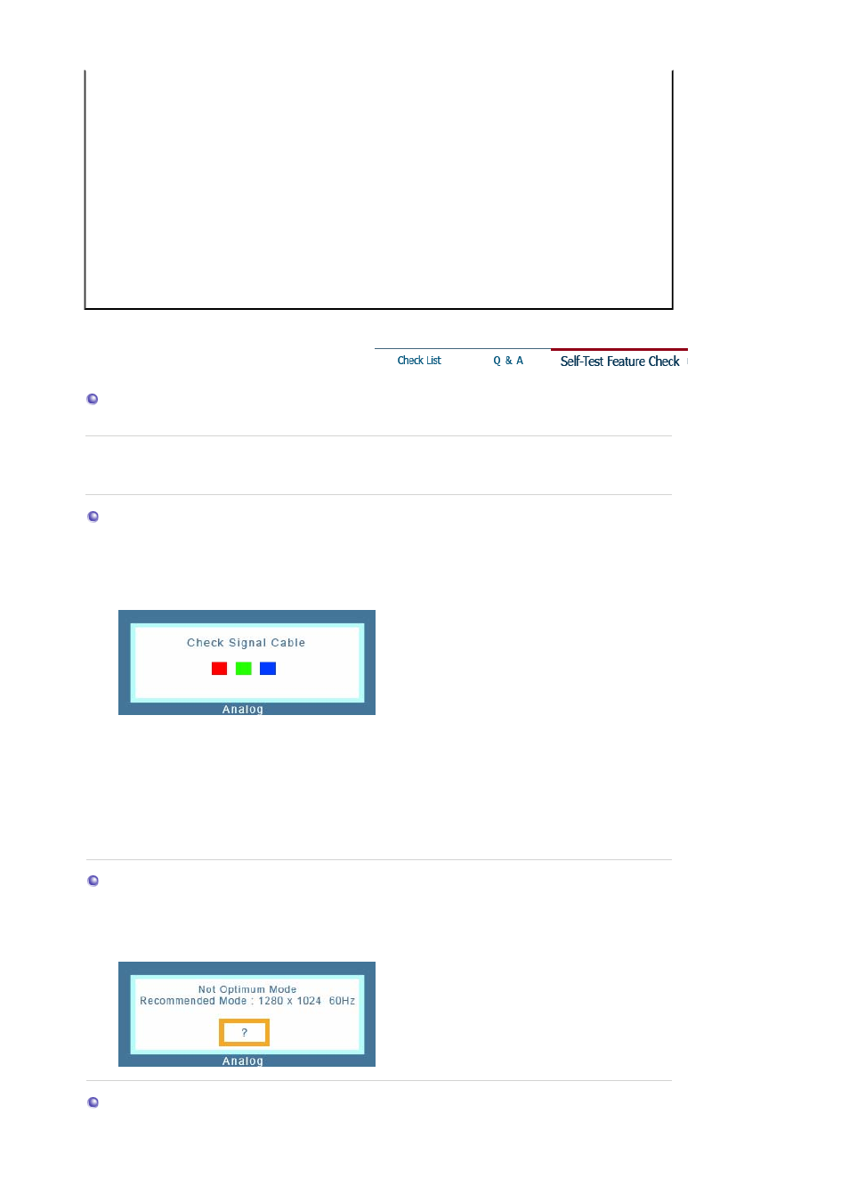 Self-test feature check, Specifications | Samsung SYNCMASTER 901B User Manual | Page 85 / 111