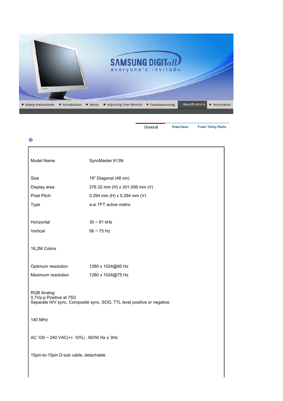 Syncmaster 913n | Samsung SYNCMASTER 901B User Manual | Page 87 / 111