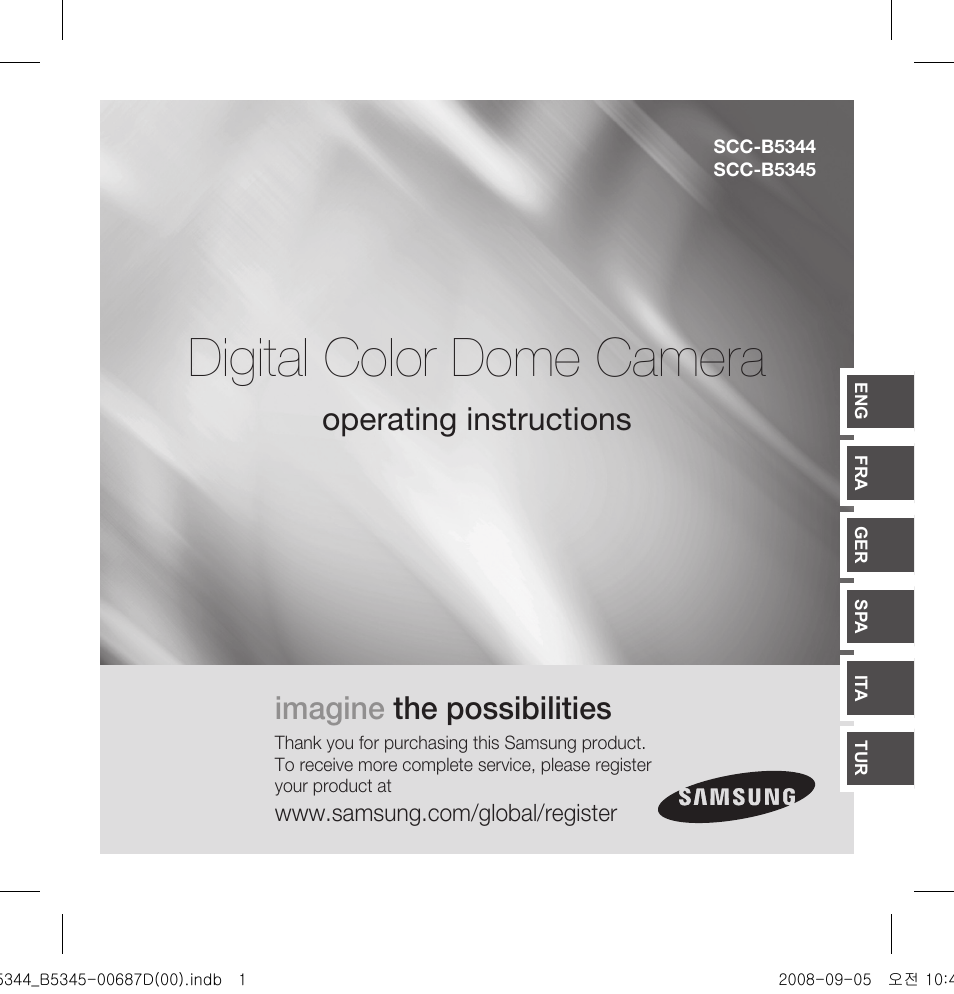 Samsung SCC-B5345 User Manual | 16 pages