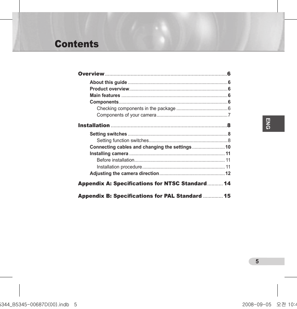 Samsung SCC-B5345 User Manual | Page 5 / 16