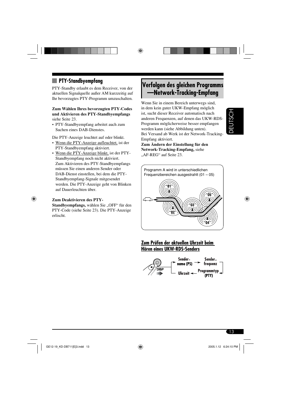 Deutsch pty-standbyempfang | JVC KD-DB711 User Manual | Page 45 / 98