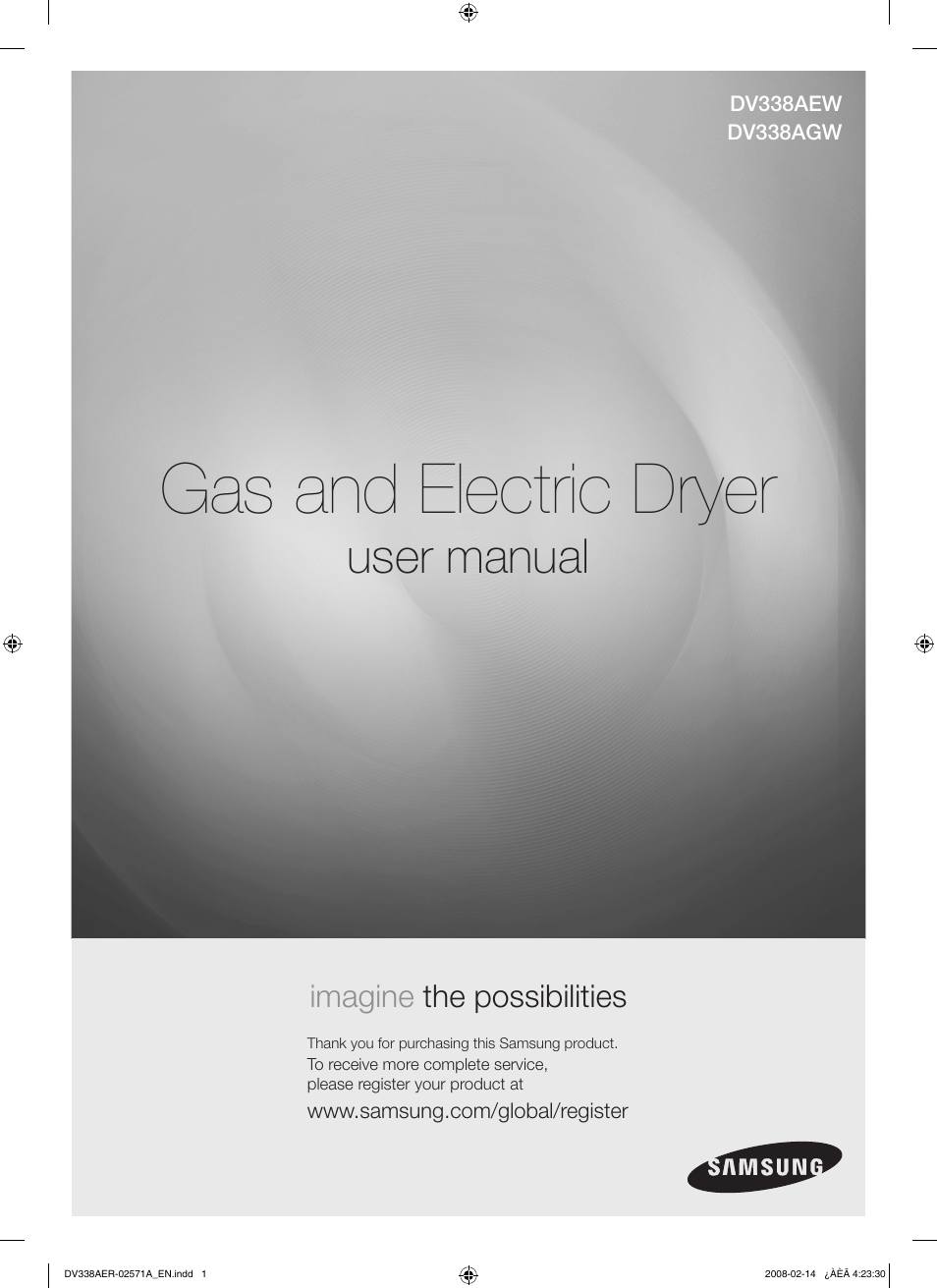 Samsung DV338AEW User Manual | 36 pages