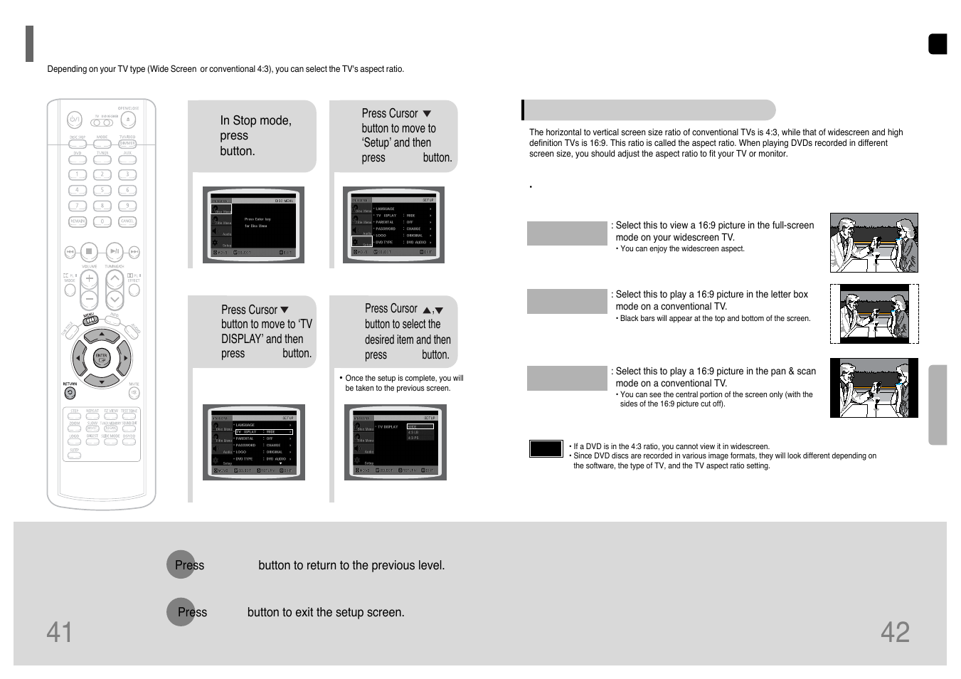 Setting tv screen type | Samsung HT-P38 User Manual | Page 22 / 36