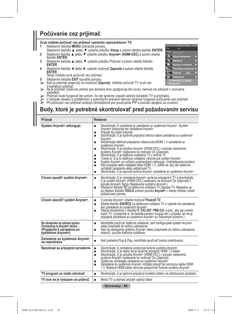 Počúvanie cez prijímač | Samsung WMN5090A User Manual | Page 306 / 418