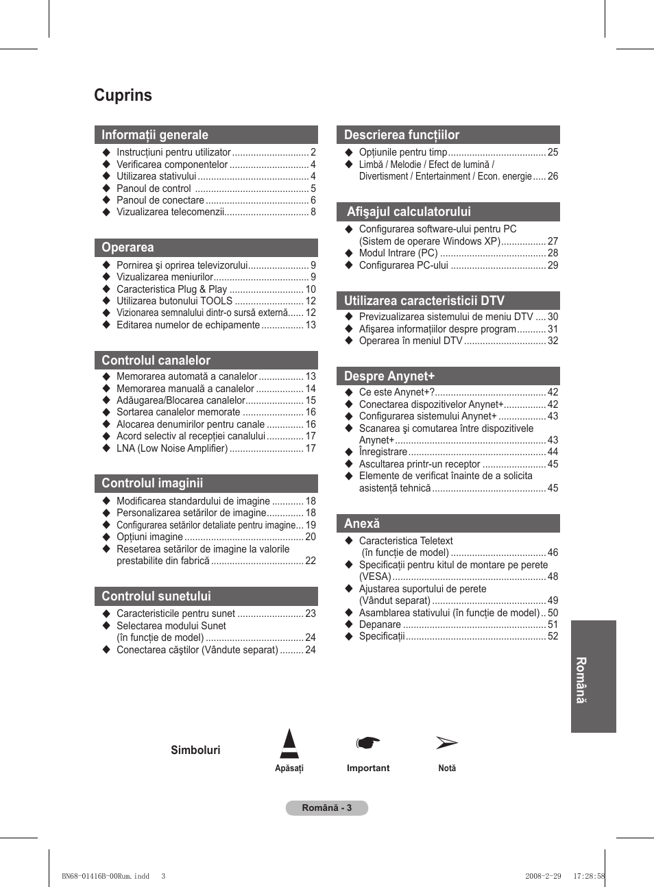 Cuprins | Samsung WMN5090A User Manual | Page 316 / 418
