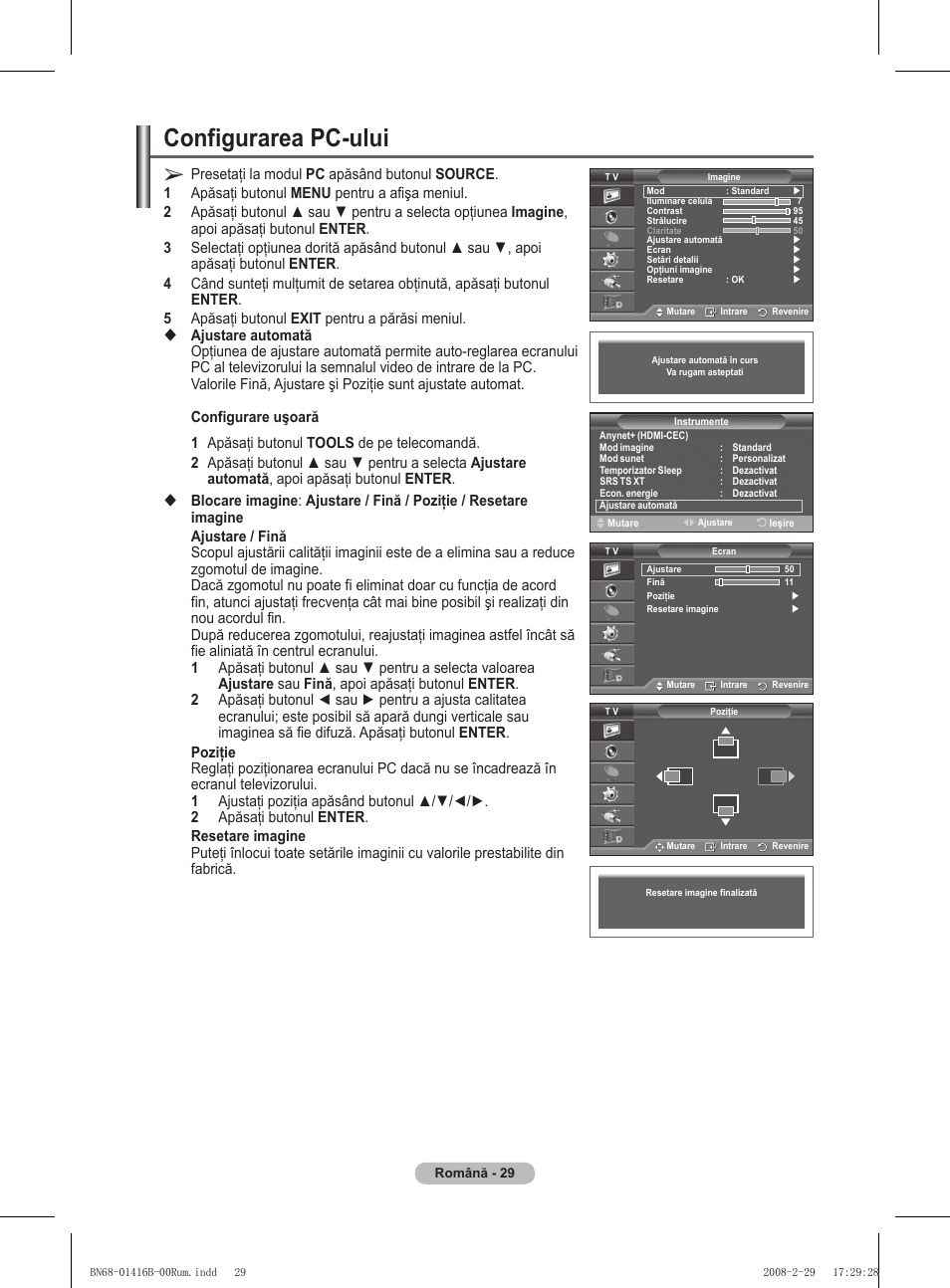 Configurarea pc-ului | Samsung WMN5090A User Manual | Page 342 / 418