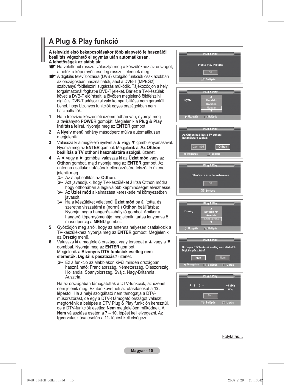 A plug & play funkció | Samsung WMN5090A User Manual | Page 63 / 418
