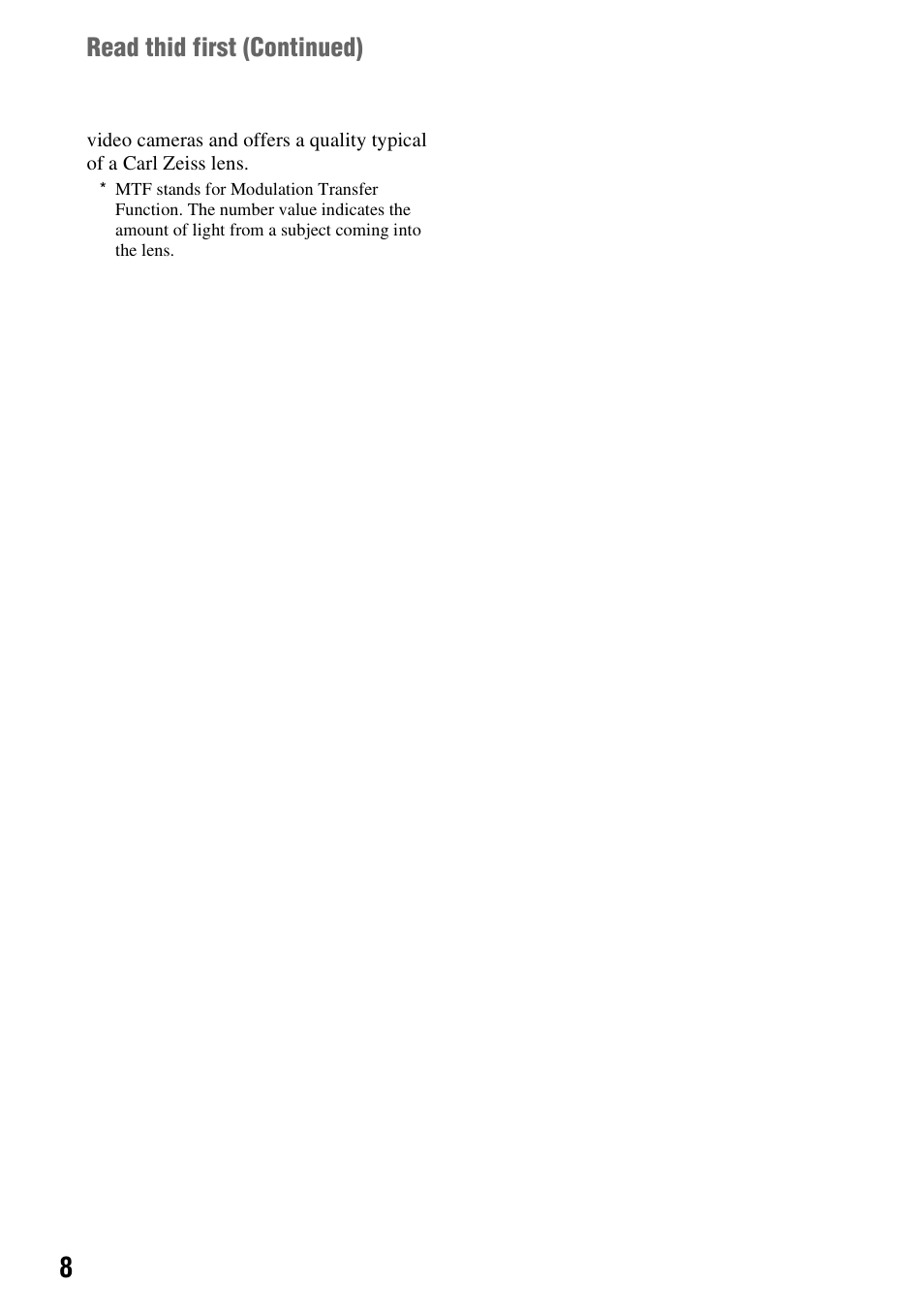 Read thid first (continued) | Sony DCR-HC52 User Manual | Page 8 / 88