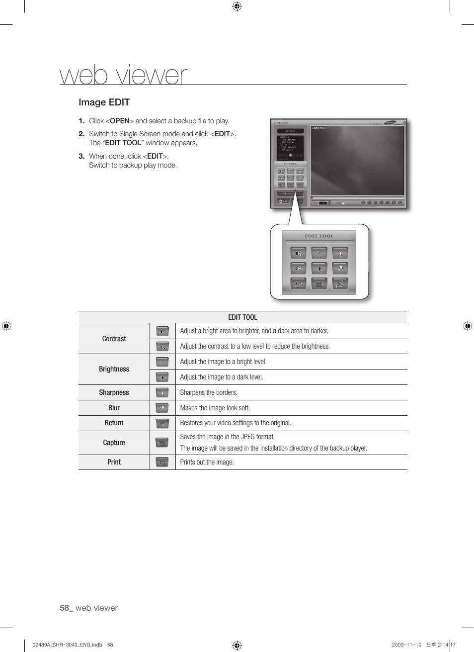 Web viewer | Samsung SHR-3040 User Manual | Page 58 / 68